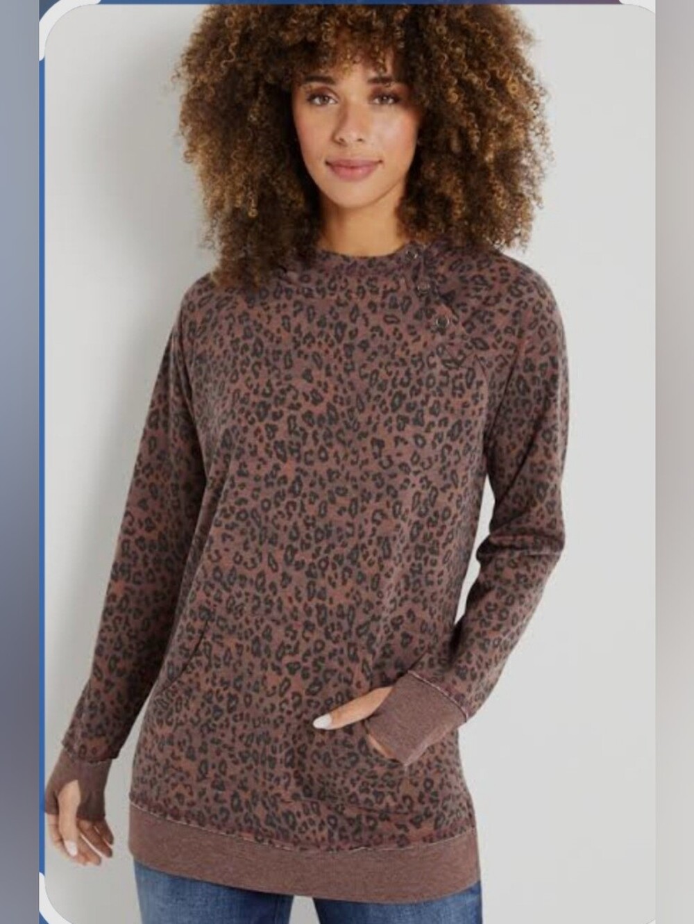 Mauruces Leopard Fleece Snap Hoodie Sweatshirt NWT Size Xlarge